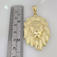 10k Lion Charm Pendant Charm Men's REAL 10Kt Lion Head Yellow Gold