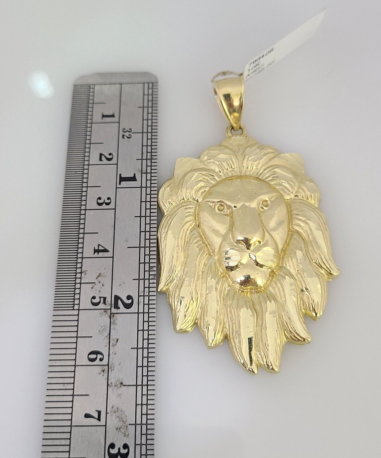 10k Lion Charm Pendant Charm Men's REAL 10Kt Lion Head Yellow Gold