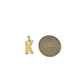 10K Yellow Gold K Initial Charm Pendant Alphabet Real 10kt Men Women