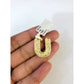 10k Gold Franco Chain 2.5mm U Nugget Initial Charm 16"-26" Pendant Necklace SET