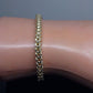 10k Yellow Gold Franco Bracelet 4mm 8" Inch Mens Women  Rope Cuban Link