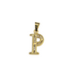 10k 2.5mm Rope Chain P Initial Alphabet Pendant 16"-28" Gold Set Charm Necklace