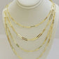 Real 10k Yellow Gold 4mm Paperclip Chain Cable Link Necklace 16"-24" Inch Hollow