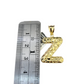 Real 10k Rope Chain 3mm 18"-28" Set Z Necklace Nugget Initial Charm Pendant Gold