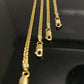 10k Yellow Gold 3mm Palm Chain Necklace 18"-30" Inch Mens ladies REAL 10KT GOLD