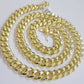 14k Yellow Gold 10mm Chain Miami Cuban Link Necklace 20" choker Men's Real 14 KT