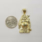 10k Yellow Gold Lucky Laughing Buddha Charm Religious Pendant Smiling Men Women