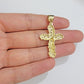 Real 10k Gold Cross Charm pendant Franco Chain Necklace 2.5mm 20 Inch Men Women