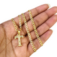 10k Gold Cuban Curb Chain Necklace T Initial Alphabet Pendant Charm 3mm Necklace