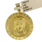 Real 10k Rope Chain Jesus Christ Charm Necklace Pendant Set 2mm 18"-24" Gold