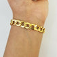 10k Yellow Gold Miami Cuban Bracelet 10mm Link 8 inch, Real gold hand chain 10kt