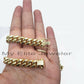 10mm 14k Yellow Gold Chain Necklace Miami Cuban Link Men Real 14kt Gold 28 Inch