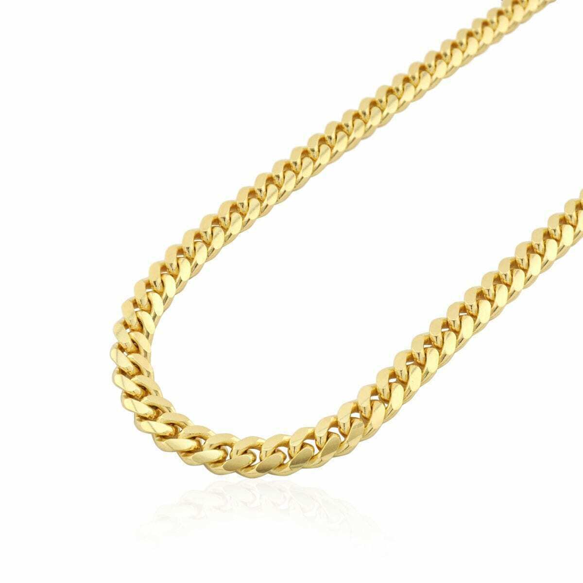 Real 14k Gold Necklace Miami Cuban Link chain 7mm 18"- 30" 14k Real 14kt For Men