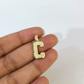 10K Yellow Gold C Initial Charm Pendant Alphabet Real 10kt Men Women
