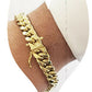 10K Men's Yellow Gold Miami Cuban Bracelet 8.5 Inches 9mm long Box Lock
