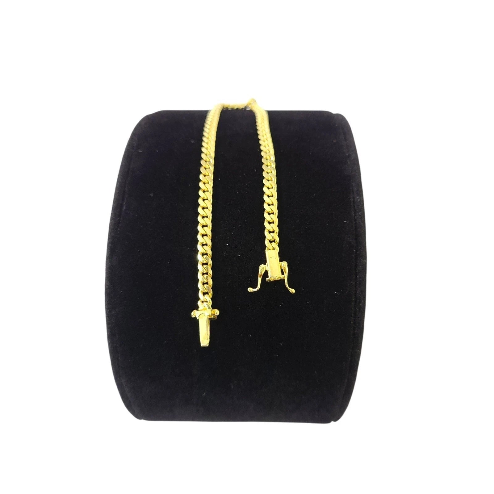 Solid 10k Yellow Gold Miami Cuban Bracelet Link 2mm 3mm 4mm 5mm 7" Box Clasp