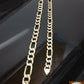 10k Yellow Gold Diamond Cuts Men's Cuban Figaro Link Bracelet, 8Inches, 9Inches