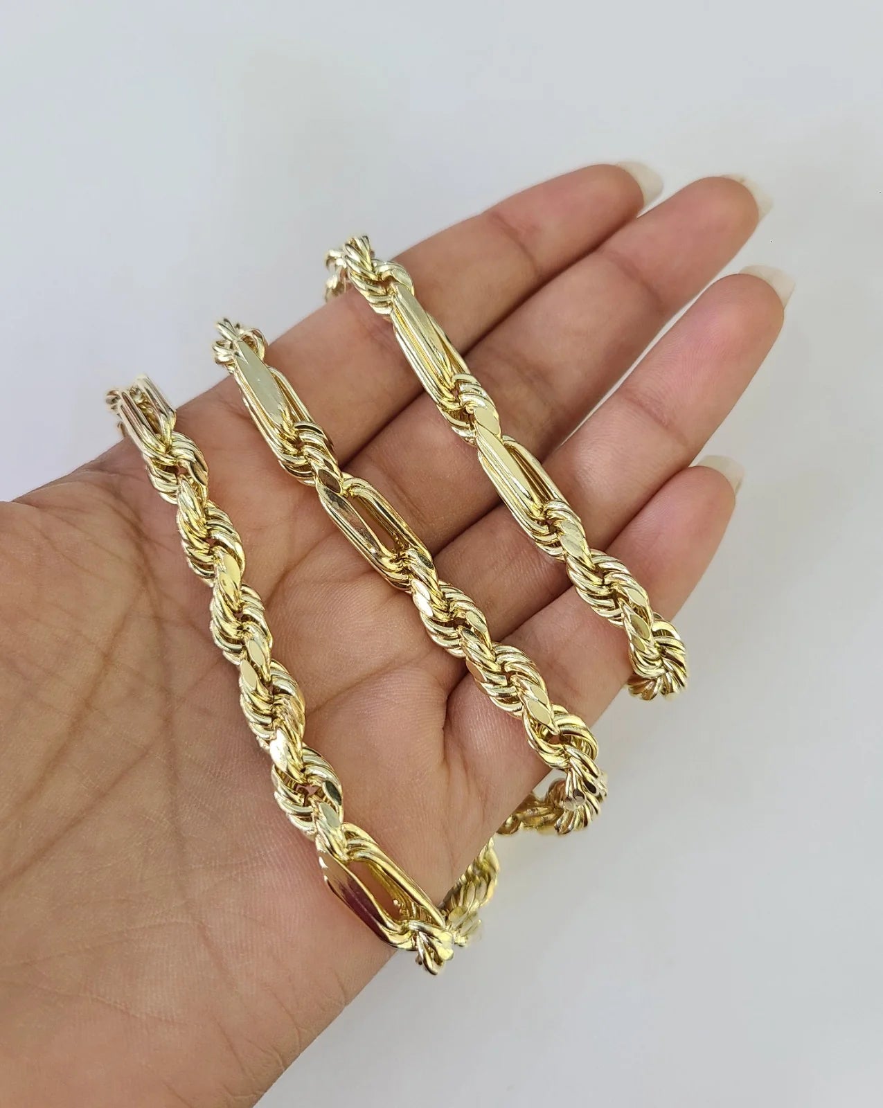 10k Gold Milano Rope Chain Necklace 24" 7mm 10kt Yellow Gold REAL