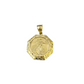Real 10K Nugget Saint Liberty Medallion Pendant Charm Yellow Gold Genuine 10kt
