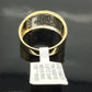 Mens 10K Yellow Gold Band Ring Wedding Engagement Size 10 Natural Diamond