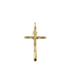 Real 10k Charm Pendant Christ Cross INRI Yellow Gold 10KT 2 inches
