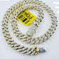 Real 2CT Men Diamond 10k Bracelet Cuban Link Yellow Gold 8" Box Clasp Genuine