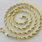 Real Solid 10k Rope Necklace 6mm Chain 18"-30" Inch 10kt Yellow Gold Diamond Cut