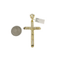 10k Yellow Gold Cuban Curb Chain Crucifix Cross Pendant Charm 8mm Necklace Men