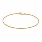 18K Yellow Gold Franco Chain Bracelet Real 1mm 8 Inch Ladies Dainty Fine Jewelry