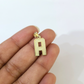 10K Yellow Gold A Initial Charm Pendant Alphabet Real 10kt Men Women