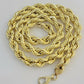 REAL 10k Gold Rope Chain Mens Necklace 12mm 22" 24" 26" 28" 30" 10kt Yellow Gold