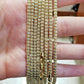 10k Yellow Gold Tennis Chain Necklace 20" 4mm Diamond Cuts Unique DESIGN REAL GOLD