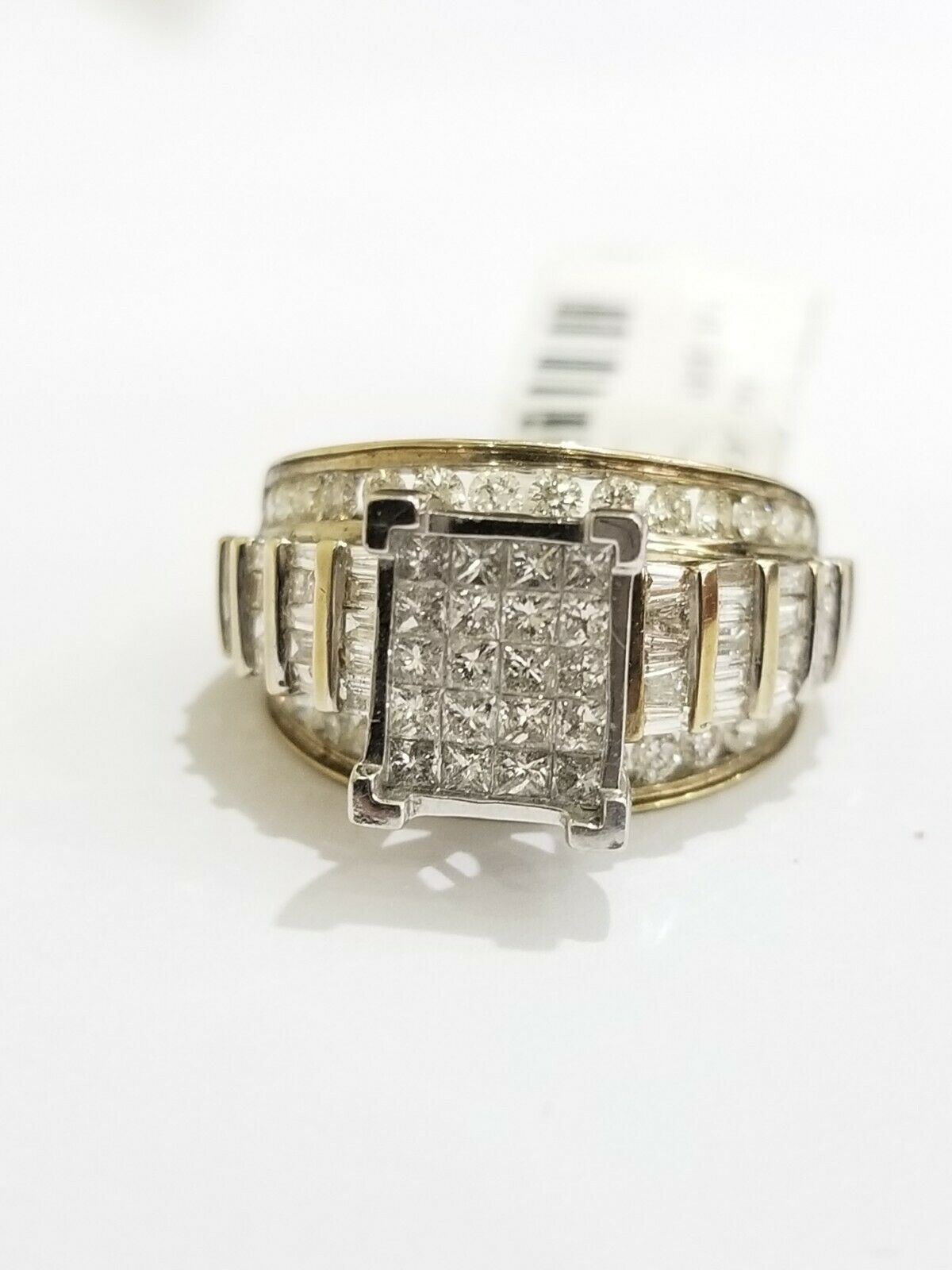 2 CT Diamond 10K Gold Ladies Ring Wedding Anniversary Princess cut Diamond Women