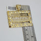 Real 10k Gold Box Byzantine Necklace Last Supper Charm Pendant Chain 6mm 20 Inch