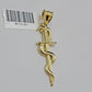 10kt Yellow Gold Rope Chain Snake Cross Charm Pendant 18-28'' Inch Necklace SALE