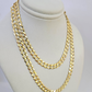 Real 18kt Cuban Curb Chain Necklace 6mm 24 Inch Yellow Gold Men Women SOLID