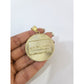 10K Yellow Gold Last Supper Pendant Charm Round Nugget Design 2 Inch