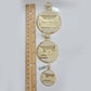 Real 10k Gold Pendant Charm Last Supper Jesus 10kt Yellow Gold With Stones , New