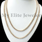 Gold Ladies Necklace 18 Inch 10k Rose Gold Tennis Chain Diamond Cut 100% GENUINE