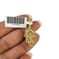 Real 10k Yellow Gold Hamsa Hand Diamond Charm Pendant 1.25'' inch Genuine 10kt