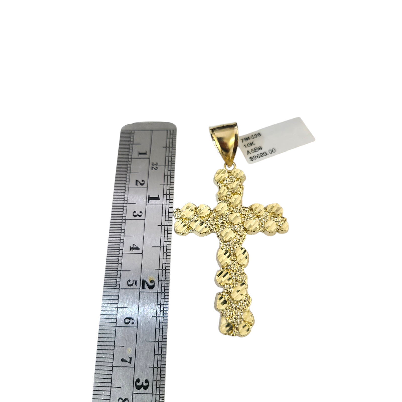 Real 10k Rope Chain Nugget Cross Necklace Pendant Set 7mm 20"-28" Gold Men