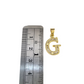 10k Gold Cuban Curb Chain Necklace G Initial Alphabet Pendant Charm 3mm Necklace