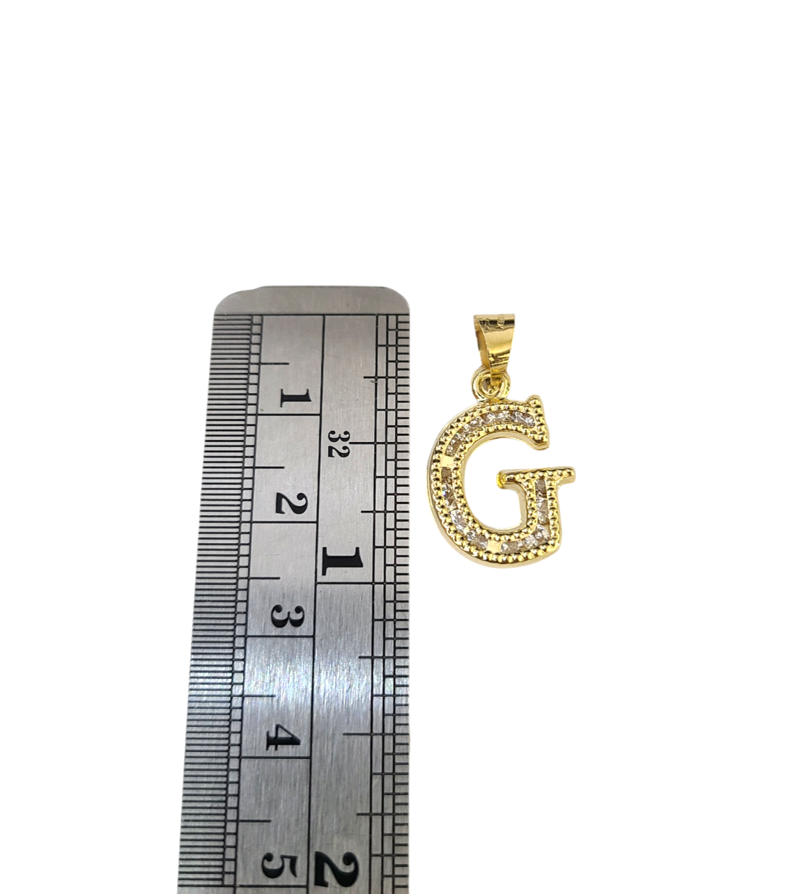 10k Gold Cuban Curb Chain Necklace G Initial Alphabet Pendant Charm 3mm Necklace