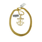 Real 10k Gold Franco Chain Anchor Charm Pendant Necklace SET 2.5mm 18"-26"
