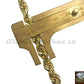 REAL 10K Gold Rope Chain 7mm 24 Inch Men's Necklace SOLID 10 KT Gold Diamond Cut