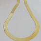REAL 10k Gold Herringbone Chain Necklace 15mm 18"-24" 10kt Yellow Gold SOLID