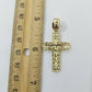 Real 10k Gold Cross & Solid Rope Chain 4mm Necklace Charm & Pendant Set 16"-28"