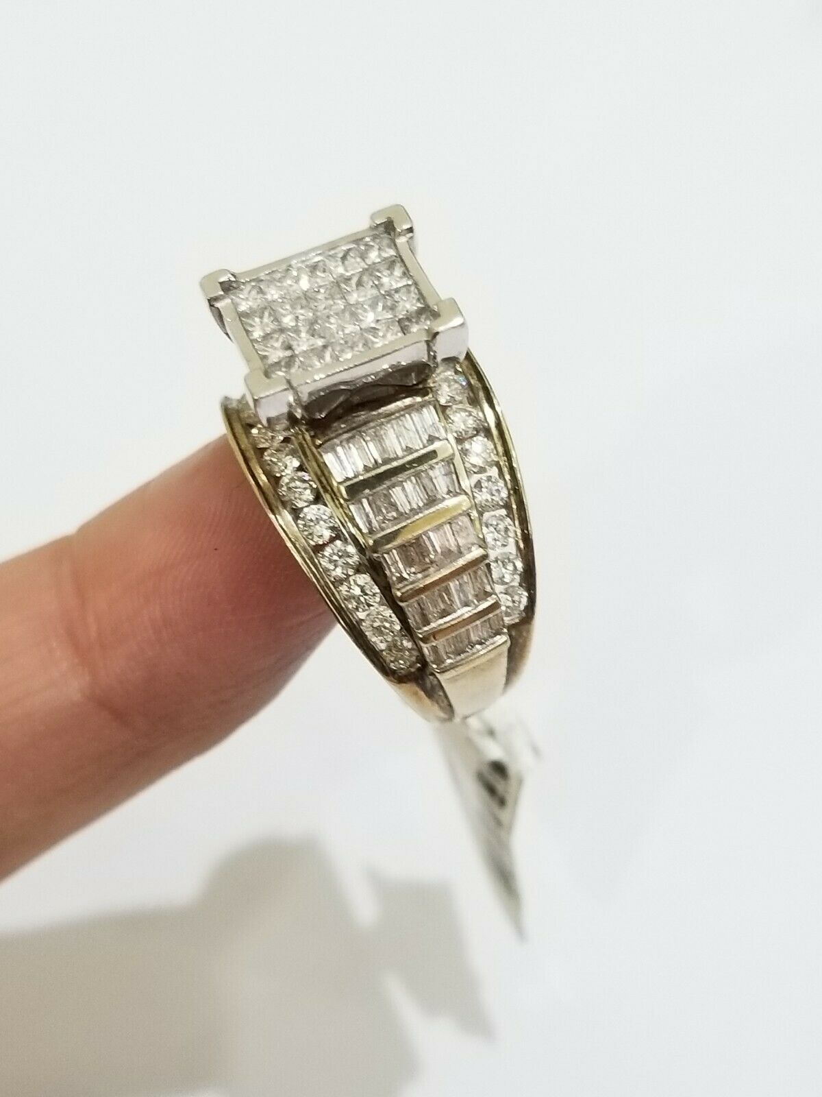 2 CT Diamond 10K Gold Ladies Ring Wedding Anniversary Princess cut Diamond Women