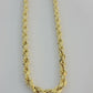 Real Solid 10k Rope Necklace 6mm Chain 18"-30" Inch 10kt Yellow Gold Diamond Cut