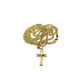 Real Gold 10k Chain Pendant SET Cross Charm Miami Cuban Link Necklace 2.5mm